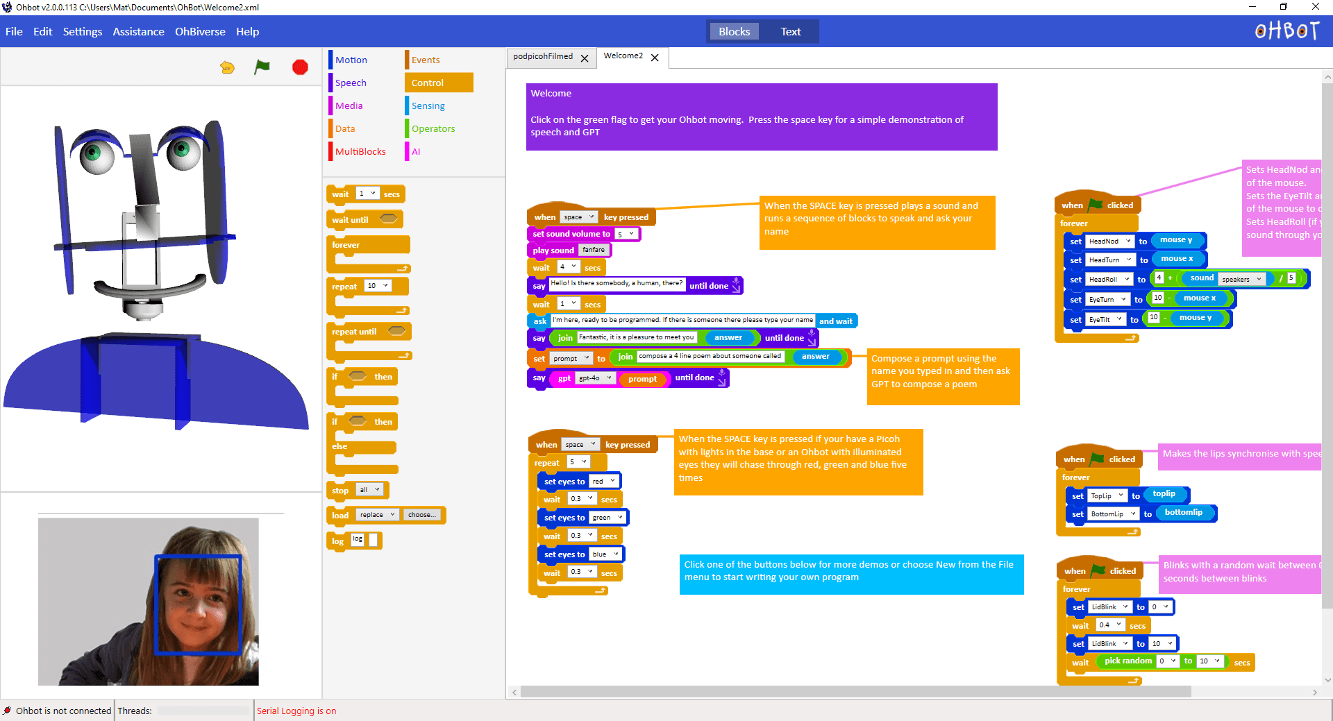 Ohbot App2