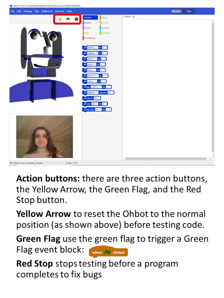Ohbot App Tour, page 3 of 10