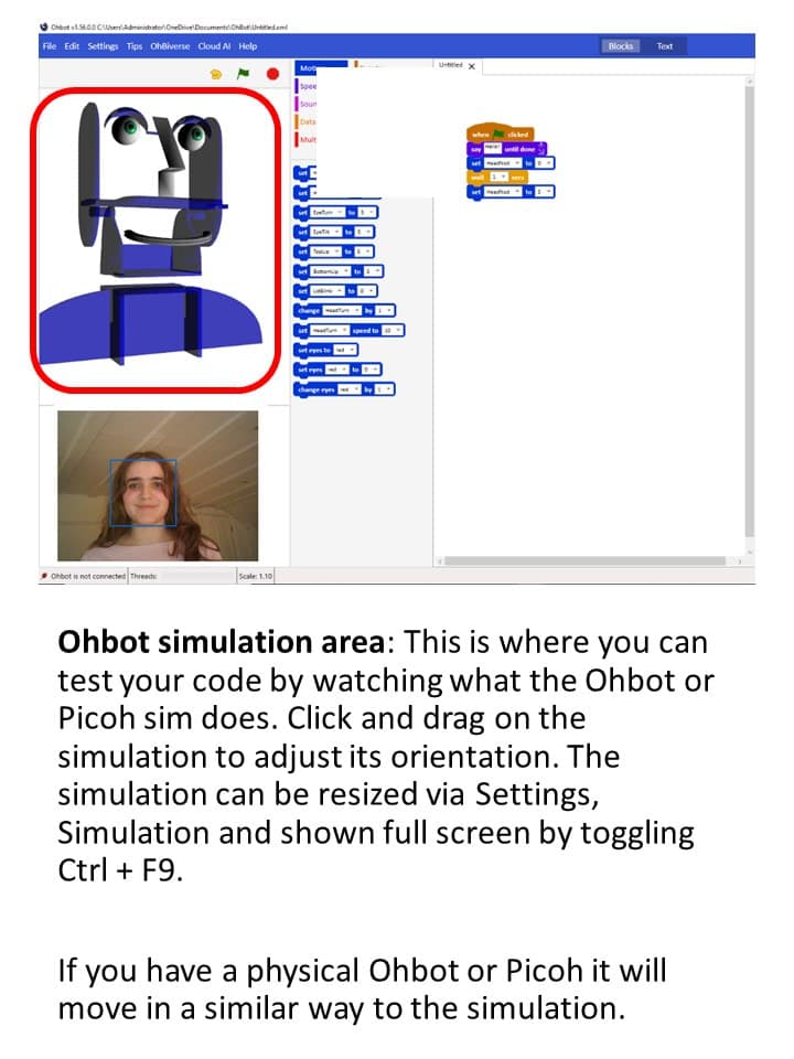 Ohbot App Tour, page 4 of 10