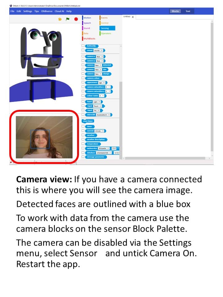 Ohbot App Tour, page 5 of 10