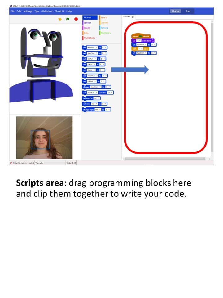 Ohbot App Tour, page 9 of 10