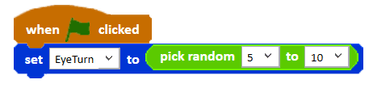 Random eye movement code