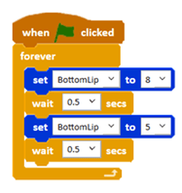 Code moving Picoh's lip while speaking