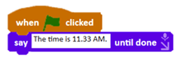 The current variable on the Sensing palette