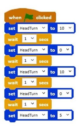 Adding wait blocks between movements