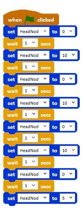 Code making Picoh nod its head