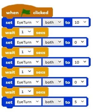 Code moving Picoh's pupils left and right