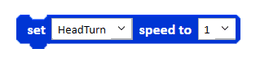 Picture showing set speed to block