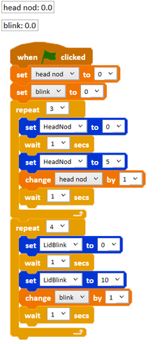 Code counting the number of blinks