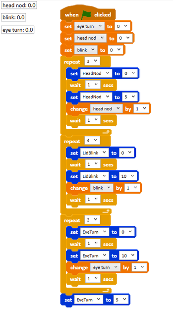 Code using three variables for a keep fit routine