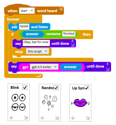 Voice-responsive program