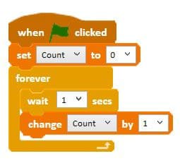 Code setting and changing the Count variable