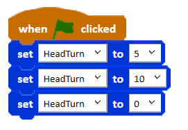 Picture showing multiple head turn blocks