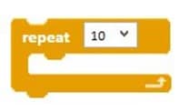 The repeat instruction on the Control palette