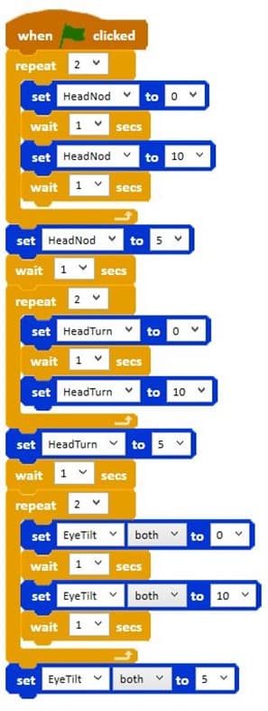 Code performing a keep fit sequence