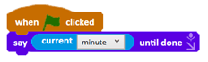 Code saying the current minute
