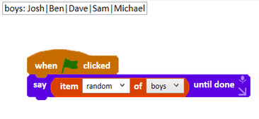 Typing list items separated by the pipe symbol