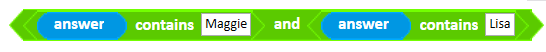 Code combining contains with the AND operator