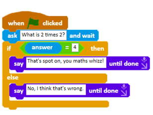 The quiz code from the previous lesson